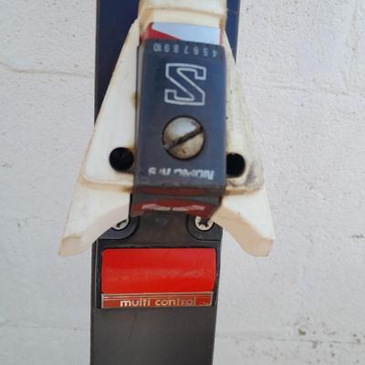 Vintage Virage Lacroix SL de France skis Made in France with bindings.