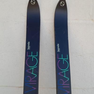 Vintage Virage Lacroix SL de France skis Made in France with bindings.