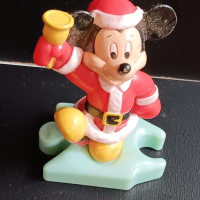 Mickey mouse collectibles - baseball signed by team Mickey - Mickey button and collectible figure