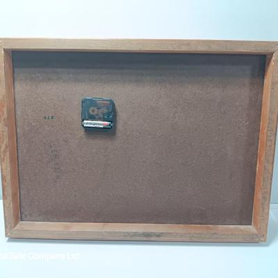 Vintage CM Russell Print framed picture wall clock Eye- Encounter
