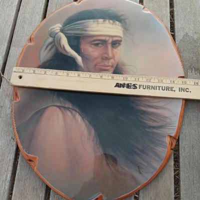 Native American Indian S Garcia Print on Wood Plaque Lacquered