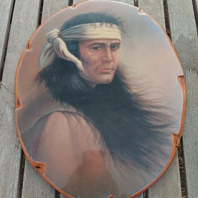 Native American Indian S Garcia Print on Wood Plaque Lacquered