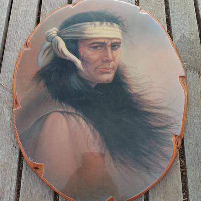 Native American Indian S Garcia Print on Wood Plaque Lacquered