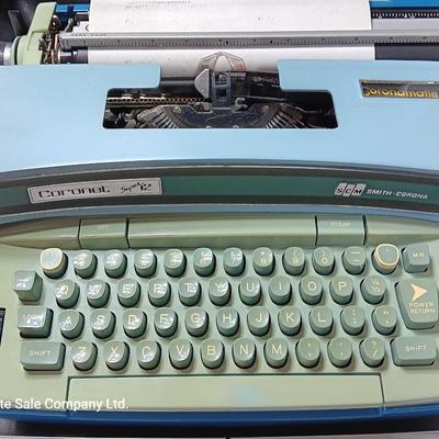 Vintage Coronet Super 12 Smith-Corona SMC Electric typewriter in case