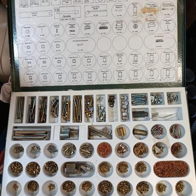 Metal box full of Wesklock keying kit hardware