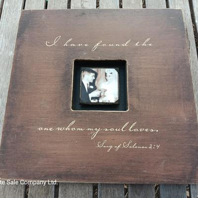 19" x 19" Sugarboo Designs "I have found the one whom my soul loves" picture frame box photobox collection