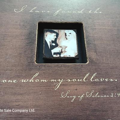 19" x 19" Sugarboo Designs "I have found the one whom my soul loves" picture frame box photobox collection