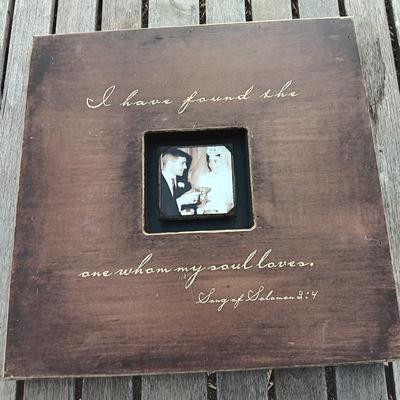19" x 19" Sugarboo Designs "I have found the one whom my soul loves" picture frame box photobox collection
