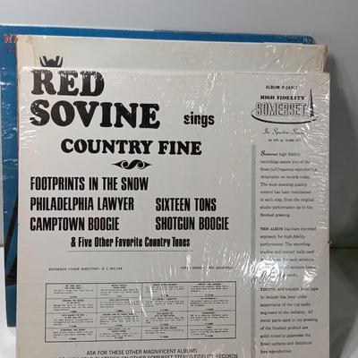 Three Record LP'S Red Sovine Country fine - Willie Nelson and Dick Thomas Country songs