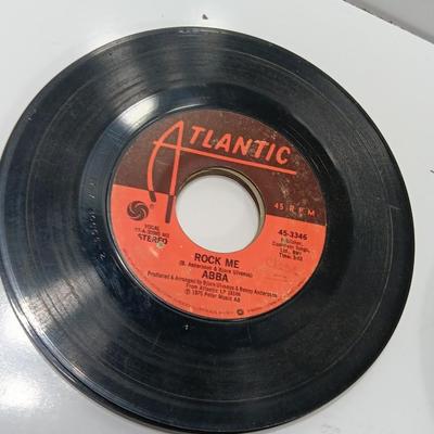 Great artists! two small stacks of vintage LP 45's Record's - Abba - Pink Floyd - Eagles and others