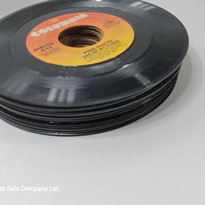 Great artists! two small stacks of vintage LP 45's Record's - Abba - Pink Floyd - Eagles and others