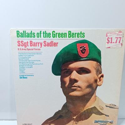 Six LP records Various artists - Bill Cosby - Green Berets Ballard's and more