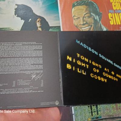 Six LP records Various artists - Bill Cosby - Green Berets Ballard's and more