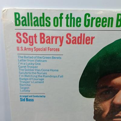 Six LP records Various artists - Bill Cosby - Green Berets Ballard's and more