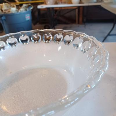 Frosted Glass serving bowl