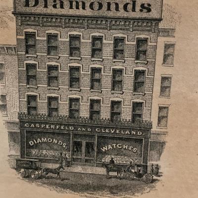 c.1890 Jewelry Store Receipt Casperfield & Cleveland