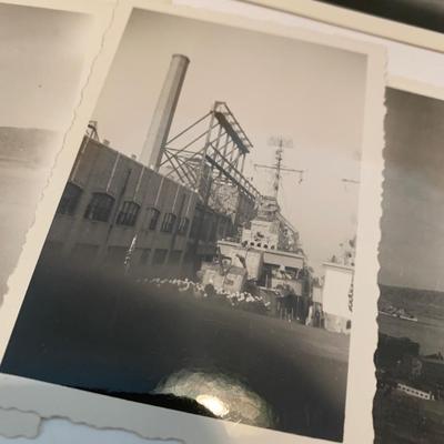 World War II Era Battleship Photos Hudson River Looking From Yonkers