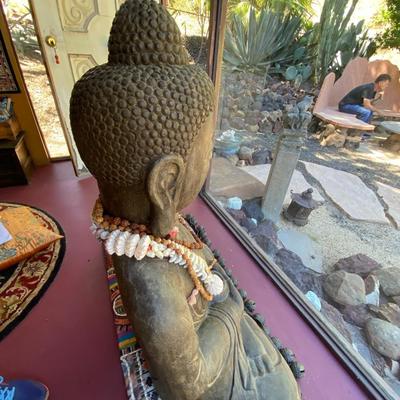 Gorgeous Hand Carved Kuan Yin Stone Stature