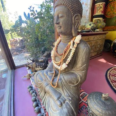 Gorgeous Hand Carved Kuan Yin Stone Stature