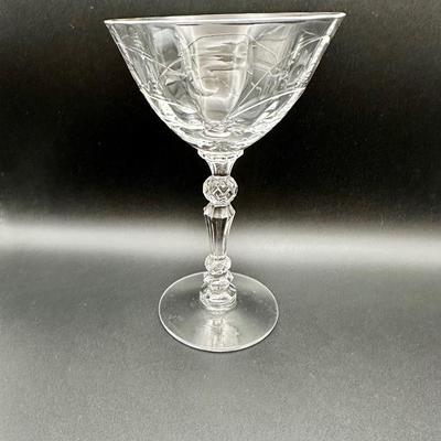 1940â€™s Champagne Crystal Stemware (6) in Mulberry by Fostoria