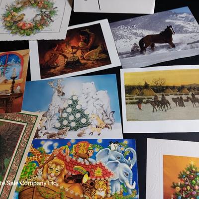 Box full of Christmas greeting cards - Unused - Some vintage