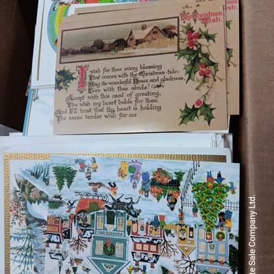 Box full of Christmas greeting cards - Unused - Some vintage