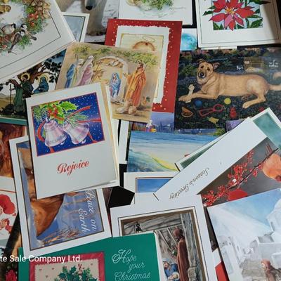 Box full of Christmas greeting cards - Unused - Some vintage