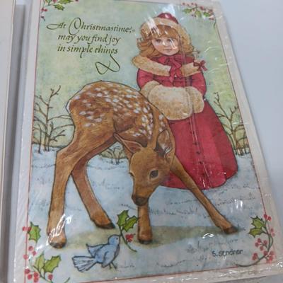 Box full of Christmas greeting cards - Unused - Some vintage