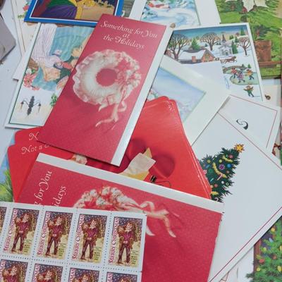 Box full of Christmas greeting cards - Unused - Some vintage