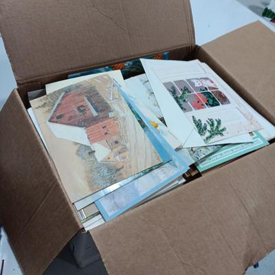 Box full of Christmas greeting cards - Unused - Some vintage