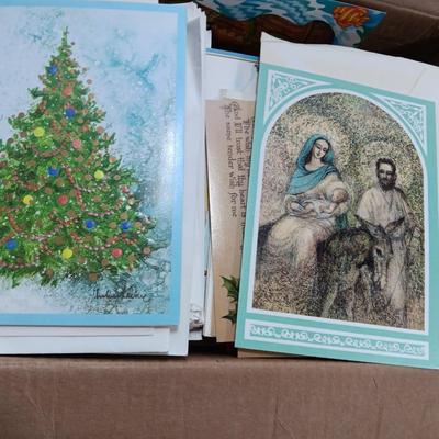 Box full of Christmas greeting cards - Unused - Some vintage