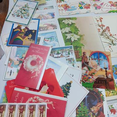 Box full of Christmas greeting cards - Unused - Some vintage