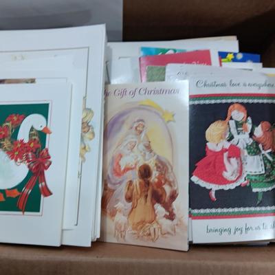 Box full of Christmas greeting cards - Unused - Some vintage