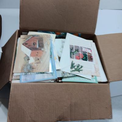 Box full of Christmas greeting cards - Unused - Some vintage