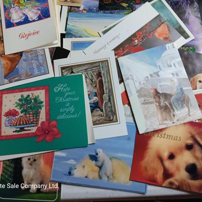 Box full of Christmas greeting cards - Unused - Some vintage