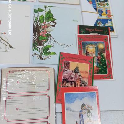 Box full of Christmas greeting cards - Unused - Some vintage