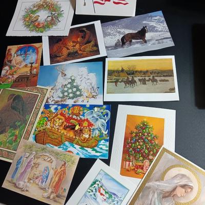 Box full of Christmas greeting cards - Unused - Some vintage