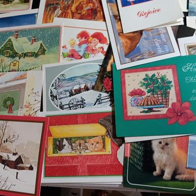 Box full of Christmas greeting cards - Unused - Some vintage