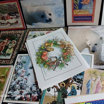 Box full of Christmas greeting cards - Unused - Some vintage