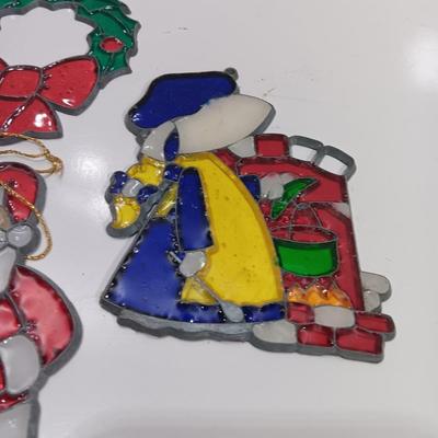 Larger Christmas-Stained glass ornaments