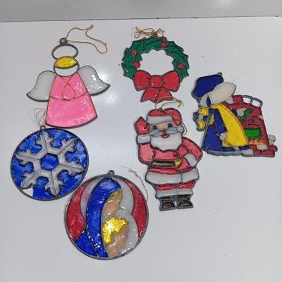 Larger Christmas-Stained glass ornaments