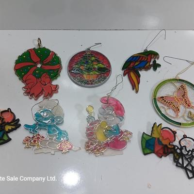 Plastic stained-glass window decor or ornaments
