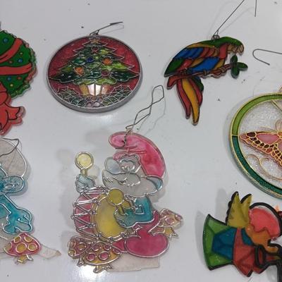 Plastic stained-glass window decor or ornaments