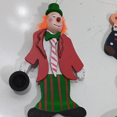 Vintage Wooden ornaments hand painted