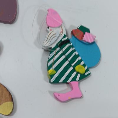 Vintage Wooden ornaments hand painted