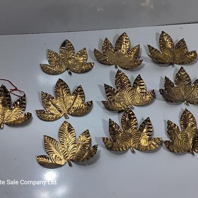 Large sized vintage Brass leaves