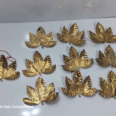 Large sized vintage Brass leaves