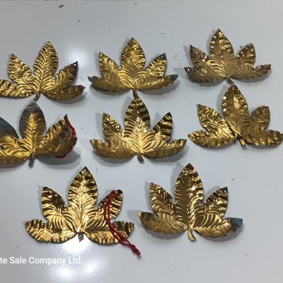 Small sized vintage brass leaves