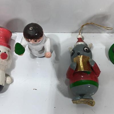 More little wooden ornaments - bear - snowman - basketball player and more