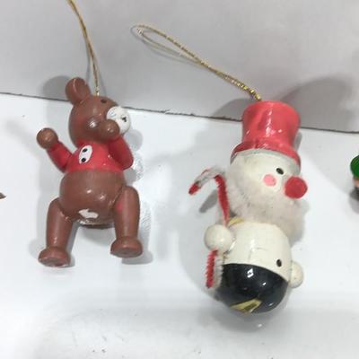 More little wooden ornaments - bear - snowman - basketball player and more